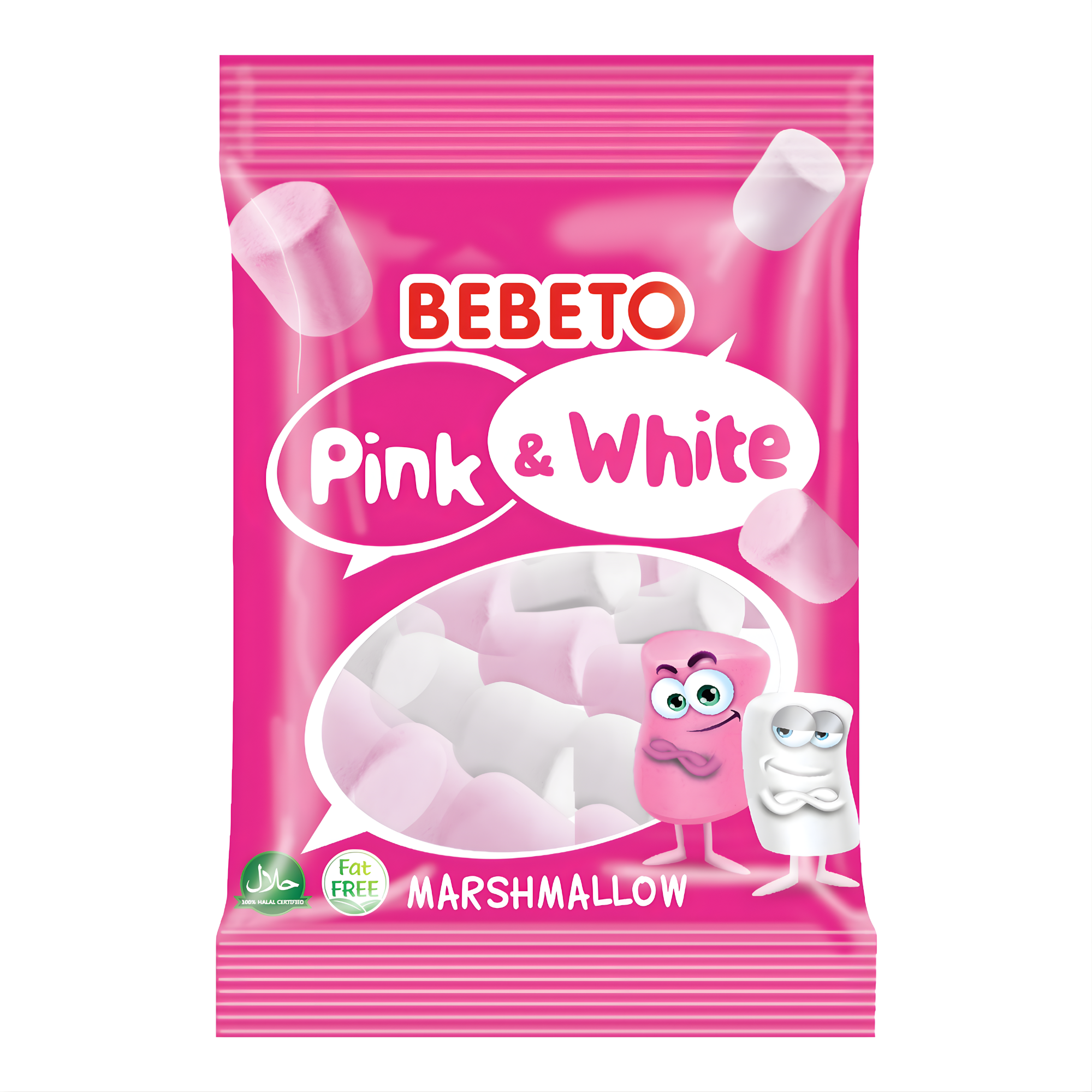 Marhmallow Pink & White